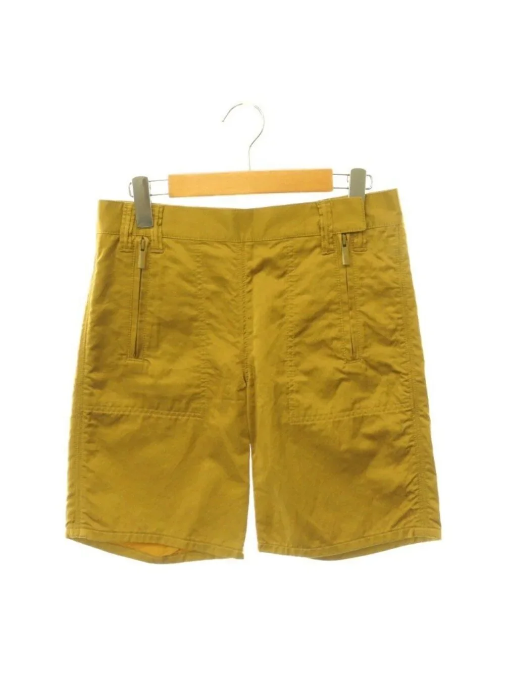 Bottega Veneta Shorts Silk Blend 38 Mustard Color HS
